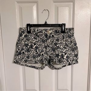 H&M Floral Print Denim Shorts - 8